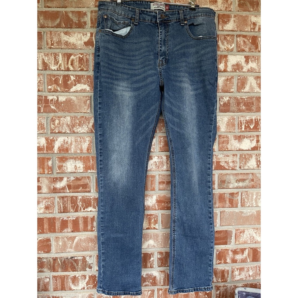 Hudson & Barrow Men's Jeans Slim Stretch 38x31 EUC Straight Leg